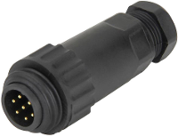 Weipu 814082 Ronde connector Stekker, recht Totaal aantal polen: 6 + PE Serie (ronde connectoren): WA 1 stuk(s)