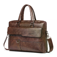 WEIXIER Heren Aktetas Retro Zaken Casual Laptoptas Kantoor Hoge Kwaliteit PU Leder Handtas Schouder Messenger Tassen
