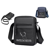 WEIXIER Heren Crossbody Tas Waterdicht Lichtgewicht Mode Casual Reis Enkel Schoudertas