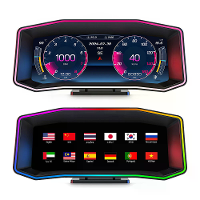 Weiyin P4 Auto OBD LCD Instrumentendisplay 6,2 inch 18:9 HD Scherm GPS Versnellingsmeter Atmosfeer Licht Auto Dashboard