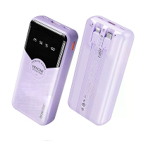 WEKOME WP 59 22,5W 10000/20000mAh LED display Krachtbank met geïntegreerde iP/Type C kabel Externe batterijvoeding met 2
