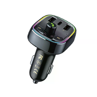 WEKOME WP C39 1.6A 3 Port USB PD Autolader Adapter USB+USB C Snel Opladen met MP3 Speler Kleurrijk Licht voor iPhone 13