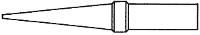 Weller 4ETOL 1 Soldeerpunt Langwerpige, conische vorm Grootte soldeerpunt 0.8 Mm Inhoud: 1 stuk(s)