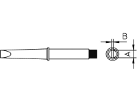 Weller Professional 4ct5a7 1 Soldeerpunt Beitelvorm, Recht Grootte Soldeerpunt 1.6 Mm