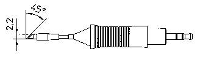 Weller RT7 Soldeerpunt Mespunt 45° Grootte soldeerpunt 2.2 Mm Inhoud: 1 stuk(s)