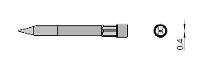Weller Professional T0054490499 Soldeerpunt Beitelvorm Grootte Soldeerpunt 0.4 Mm Lengte Soldeerpunt 59 Mm