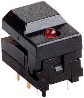 Weltron 604108 604108 Druktoets 12 V 0.03 A 1x uit/(aan) Moment Rood (l x b x h) 17.5 X 12.5 X 15 mm 1 stuk(s)