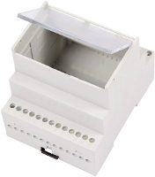 Weltron MR4/A FA TR RAL7035 ABS DIN rail behuizing Met transparante klapdeksel 70 x 90 x 68 ABS Grijs wit (RAL 7035) 1 stuk(s)