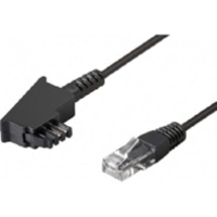 Goobay DSL Aansluitkabel [1x RJ45 stekker   1x Telefoonstekker Duitsland (TAE F)] 3.00 M Zwart