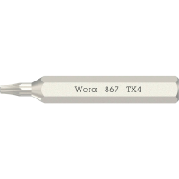 Wera 05058102001 867 Micro TORX® Torx bit Aandrijving: 1/4 (6,3 mm) Uitvoering: Torx TX 4 30 mm