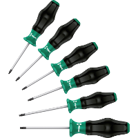 Wera 1334/1355/6 Schroevendraaierset Kraftform Comfort, 6 delig
