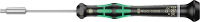 Wera 2069 Dopschroevendraaier Elektronica en fijnmechanica Sleutelbreedte (metrisch): 2.4 Mm Sleutelbreedte (inch): 3/32 inch Koplengte: 60 mm