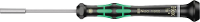 Wera 2069 Dopschroevendraaier Elektronica en fijnmechanica Sleutelbreedte (metrisch): 3.2 Mm Sleutelbreedte (inch): 1/8 inch Koplengte: 60 mm