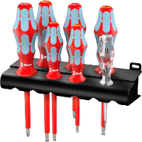 Wera 3160 i/7 Schroevendraaierset Kraftform Plus, roestvrij staal + rek