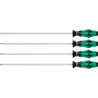 Wera 367/4 TORX HF Kraftform Plus Schroevendraaierset met vasthoudfunctie met 300 mm lange klingen