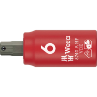 Wera 8740 A VDE HF 05005903001 Inbus Dopsleutelinzetstuk 6 mm 6 mm 1/4