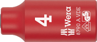 Wera 8790 A VDE 05005930001 Dop (zeskant) Dopsleutelinzetstuk 4 mm