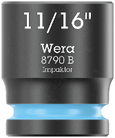 Wera 8790 B Impaktor 05005521001 Dop (zeskant) Dopsleutelinzetstuk 11/16 1 stuks 3/8