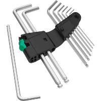Wera 950/9 Hex Plus 1 SB Stiftsleutelset, metrisch, verchroomd schroevendraaier