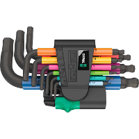 Wera 950/9 Hex Plus Multicolour 2 Stiftsleutelset, 9 delig schroevendraaier