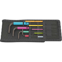 Wera 950/9 Hex Plus Multicolour Imperial 1 Stiftsleutelset in etui, 9 delig schroevendraaier