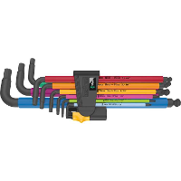 Wera 950/9 Hex Plus Multicolour Imperial 2 Stiftsleutelset, inch, 9 delig schroevendraaier