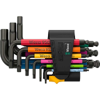 Wera 950/9 Hex Plus Multicolour Imperial 3 Stiftsleutelset, BlackLaser schroevendraaier 9 delig