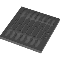 Wera 9811 Schuimrubberen inzetstuk voor VDE schroevendraaiers Set 1, zonder gereedschap inlay