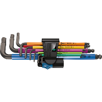 Wera Inbussleutelset 950/9 Hex Plus Multicolour HF 1 schroevendraaier