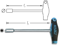 Hazet Dopschroevendraaier Werkplaats Sleutelbreedte (metrisch): 7 mm Koplengte: 230 mm