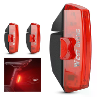 WEST BIKING 100LM Slimme Remsensor Achterlicht Waterproof USB Opladen COB LED Fiets Achterlicht voor Buiten Road MTB Nac
