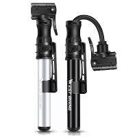 WEST BIKING 100PSI Mini Fietspomp Draagbare Handpomp Slang MTB Bergweg Universele Schrader Presta Ventiel Waterdichte Ba