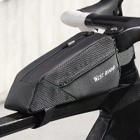 WEST BIKING 1L Fiets Topbuis Tas Smalle Zijkant Ontwerp Klittenbandsluiting Draagbare Ritsopslag Fiets Tas voor MTB en R