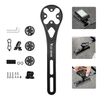 WEST BIKING Aluminiumlegering Fietscomputer Houder Voorlicht Beugel Geïntegreerde Fiets Stuurverlengingsbeugel