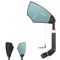WEST BIKING Anti glare Fietse achteruitkijkspiegel Telescopische Flexibele 360 Graad Aanpasbare Brede Hoek HD Achteruitk