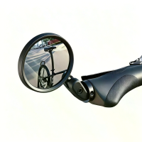 WEST BIKING Fiets Bar End Spiegel 62 mm HD Convex Breed Standpunt Lens 360 Verstelbaar Lichtgewicht Nylon Stuur Langs Sp