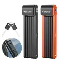 WEST BIKING Fiets Draagbaar Vouwslot C niveau Antidiefstal Waterdicht Stofdicht Universele Legering Staal Beveiligingsfi