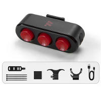 WEST BIKING Hoge Zichtbaarheid Slimme Fiets Achterlicht 100u Langdurige Energie LED IP66 Waterdicht Waarschuwing USB Opl