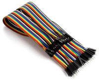 Whadda WPA428 Jumperkabel [40x Draadbrug stekker   40x Draadbrug bus] 15.00 Cm Bont