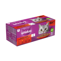 Whiskas 1+ Classic Selectie in gelei natvoer kat multipack (zakjes 85 g) 1 verpakking (60 x 85 g)