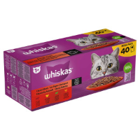 Whiskas 1+ Classic Selectie in saus natvoer kat multipack (zakjes 85 g) 1 verpakking (40 x 85 g)