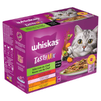 Whiskas 1+ Tasty Mix Keuze van de Chef in saus natvoer kat multipack (zakjes 85 g) 2 verpakkingen (24 x 85 g)