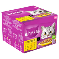 Whiskas 7+ Gevogelte Selectie in saus natvoer kat multipack (zakjes 85 g) 2 verpakkingen (48 x 85 g)