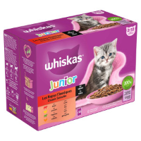 Whiskas Junior Classic Selectie in saus natvoer kat multipack (zakjes 85 g) 4 verpakkingen (48 x 85 g)