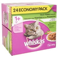 Whiskas Multi Pack Adult Vis & Vlees Selectie in Gelei 2 doosjes