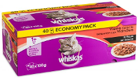 Whiskas Multi Pack Adult Vlees selectie in saus (40 stuks) Per verpakking