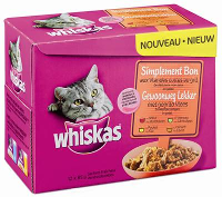 Whiskas Pouch Gestoomd met Stukjes Vis in Gelei 1 doosje