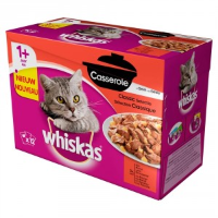 Whiskas Pouch 1+ Casserole Classic Selectie in Gelei 4 doosjes