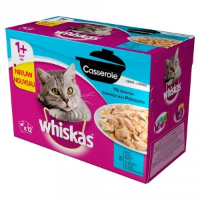 Whiskas Pouch 1+ Casserole Vis Selectie in Gelei 4 doosjes