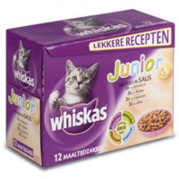 Whiskas Pouch Junior in Saus 8 doosjes